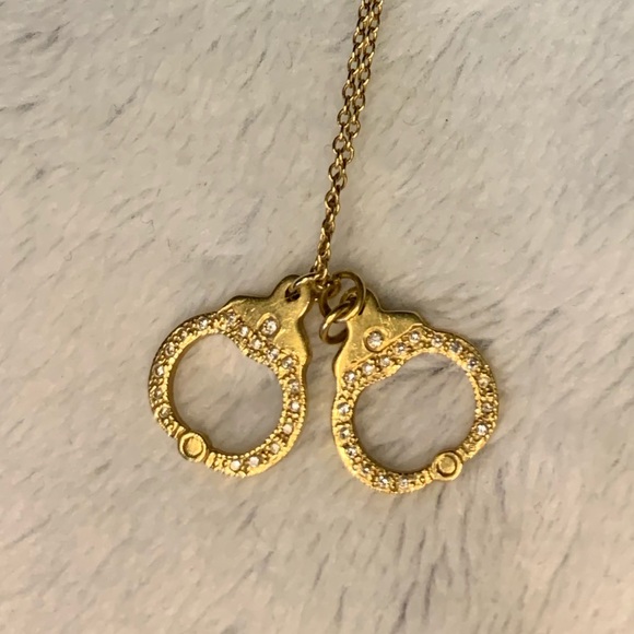 Lizzie Scheck Diamond Handcuff Necklace 14k Yellow - Picture 3 of 5